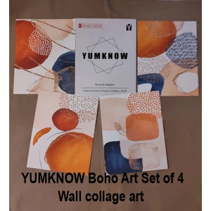 YUMKNOW Boho Art Wall collage set of 4