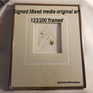 Signed mixed media art piece signed & numbered Tides Out..