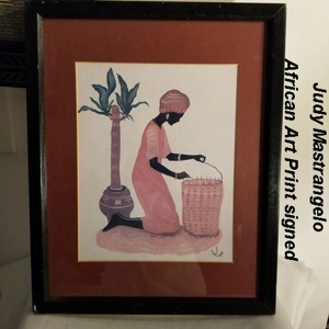 Judy Mastrangelo signed African Art print
