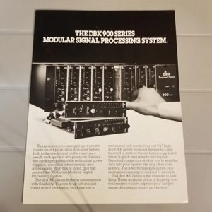 Original vintage DBX Brochure. 900 Series Modular signal ...