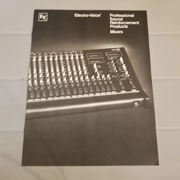 Original 1984 Electro-Voice brochure PSRP MIXERS