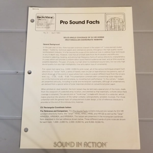 Original 1983 Electro-Voice Newsletter EV HR Horns