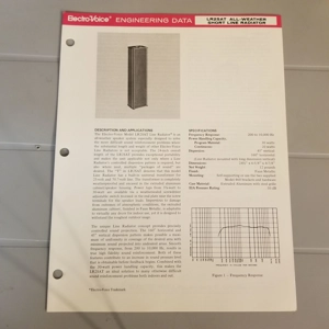 Original Vintage EV Engineering Data Sheet LR2SAT All Weather Short Line Radiator