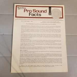 Original 1976 Electro-Voice PRO SOUND FACTS No. 4 12pgs.