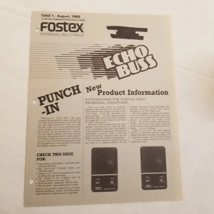 Original FOSTEX Newsletter Take 1, Aug. 1982