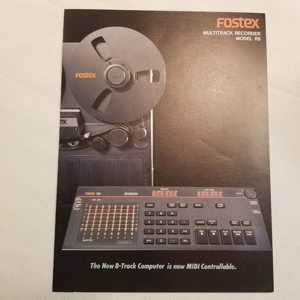 original 1988 FOSTEX R8 Multitrack recorder brochure.