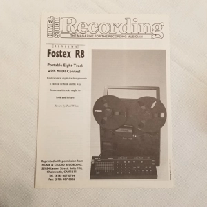 Original Vintage FOSTEX Magazine R8 Eight-Track