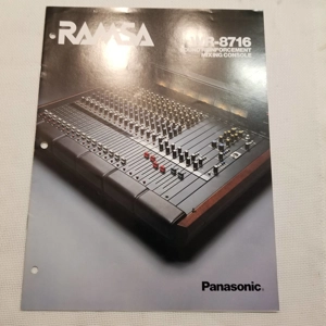 Original vint RAMSA WR-8716 Mixing Console brochure