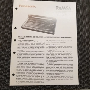 Original vint RAMSA WR-8724 Mixing Console brochure