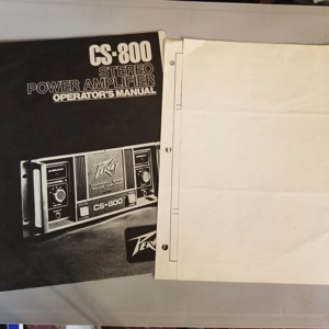 Original 1970's PEAVEY Power Amp Operators Manual w/Schematic
