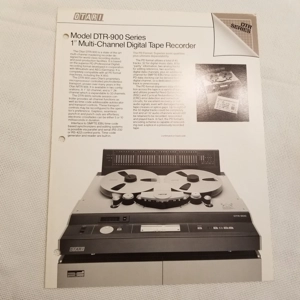 Original 1987 Otari Dealer/spec sheet