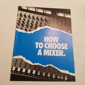 Original 1986 TASCAM booklet How to Choose a Mixer
