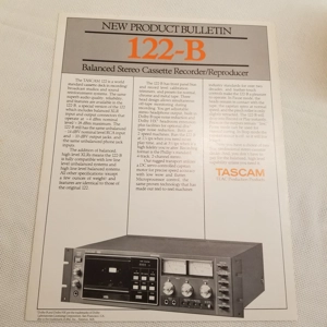 Original 1983 TASCAM New Product Bulletin 122-B Recorder