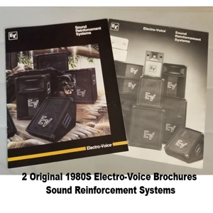 2 Original 1980S Electro-Voice Brochure Sound Reinforcement Systems