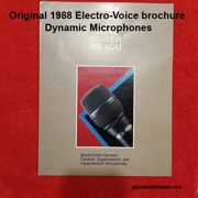 Original 1988 Electro-Voice brochure Dynamic Microphones