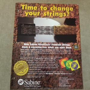 Original 90's Sabine Nitrostasis Guitar Strings Brochure