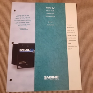 Original 1997 Sabine Real-Q2 Equalizer brochure