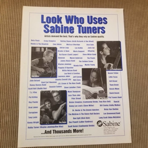 Original 90's Sabine promo-Look Who Uses Sabine Tuners
