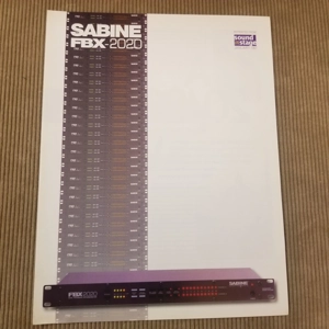Original 1997 Sabine FBX-2020 Feedback Exterminator article/brochure