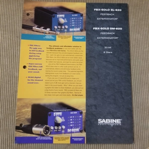 original 90's Sabine Feedback Exterminator brochure