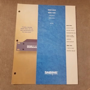 Original 1997 Sabine Instant Delays Brochure