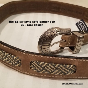 rare style Bates sw design soft leather belt