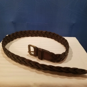 VTG Halcyon Belt Co. thick braided leather belt