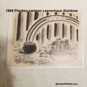 1988 Playboy cartoon Leprechaun Rainbow
