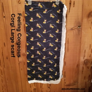 NWOT GH BAss Co. Feeling Corgeous Corgis Large scarf