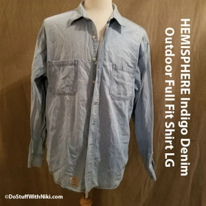 Hemisphere Indigo Denim full fit Shirt LG
