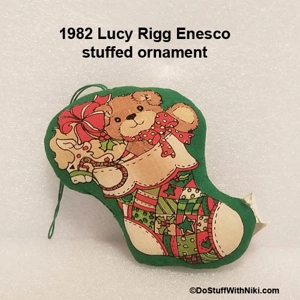 1982 Lucy Rigg enesco stocking ornament