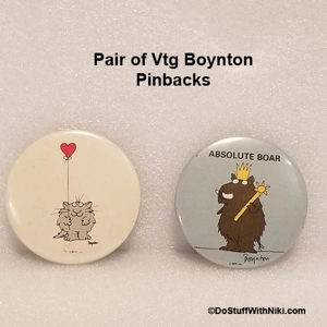 Lot of 2 Vintage Boynton pinbacks