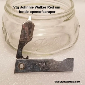 Vtg keychain Johnnie Walker Red mini bottle opener +