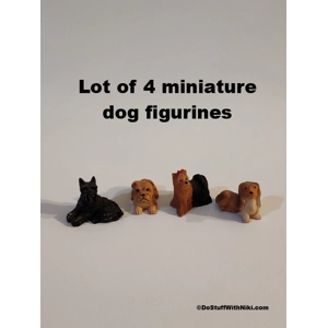 Lot of 4 miniature dog figurines