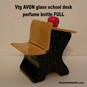 Vtg AVON School desk perfum bottle Full