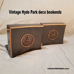 Vintage Hyde Park Book Ends letter A