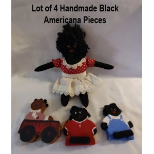 Lot of handmade black Americana pieces