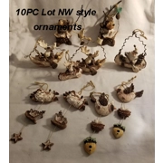 Huge lot of NW style ornaments, canoe, bears Moose and more