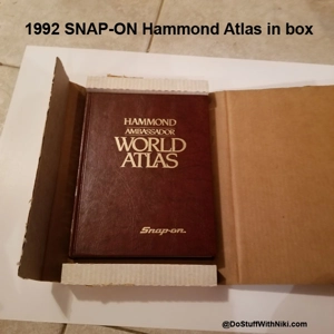 1992 SNAP-ON Hammond Ambassador World Atlas like New in box