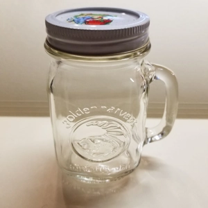 Golden Harvest Drinking Jar w/lid unused