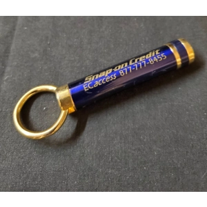 Snap-On long cylinder keychain enamel