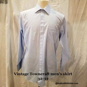 Vtg Towncraft light blue men's dress shirt
