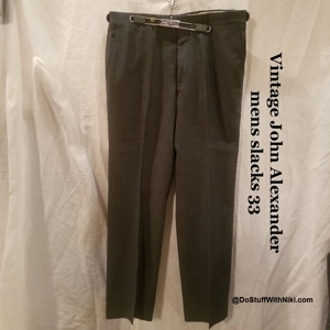Vintage John Alexander grey mens slacks VG