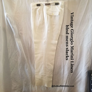 Vintage linen blend mens slacks Giorgio Marini Italy