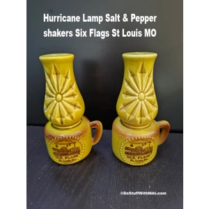 Vintage S&P shakers hurricane lamps Six Flags MO Japan