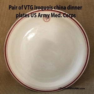 VTG Iroquois china dinner plate US Army Med. Corps