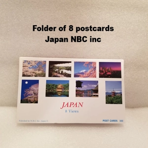 Folder of 8 postcards Japan scenery