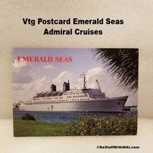 Vtg Postcard Emerald Seas Admiral Cruises