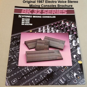 Original 1987 Electro Voice Stereo Mixing Consoles Brochure