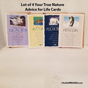 Lot of 4 Your True Nature Advice for Life Cards